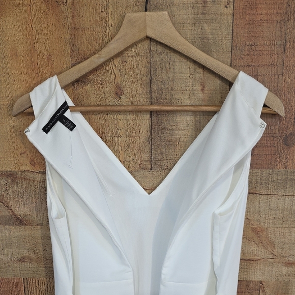 😊White House Black Market Elegant Pencil White Sleeveless Dress - Picture 11 of 13